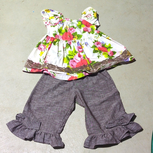 Matilda Jane floral Capri outfit size 6 - Picture 1 of 6